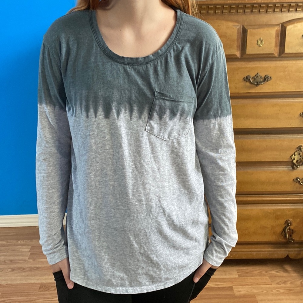2 Tone Long Sleeve Shirt w/Side Pocket